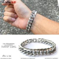 ราคา สร้อยข้อมือกลมคู่12มิล เลสเงินแท้100 เนื้องานสแตนเลสแท้316l รุ่นขายดีนิยม Allacc (13512441721)