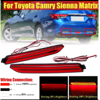 ราคา 2pcs ไฟทับทิมท้าย LED ด้านหลังติดกันชน ไฟหรี่ ไฟเบรค สำหรับ Toyota camry (20827010783)