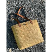 ราคา กระเป๋าสานกระจูดสายหนังสีน้ำตาลเข้ม กระเป๋าไปทะเล กระเป๋าไปคาเฟ่ กระเป๋าสุดฮิต (21611944695)