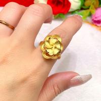 ราคา แหวนรูปดอกไม้แบบใหม่แหวนทองคำทรายเวียดนามรูปดอกกุหลาบสีไม่ตก999เครื่องประดับทองเทียมชุบทองสำหรับผู้หญิง (15852543044)