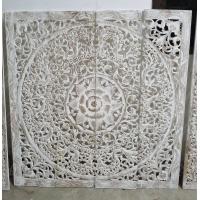 ราคา White Wash Mandala Wood Carving Panel 120 x 120 Cm Wooden Carved Plaque Square Panel Wall Art Hanging Wall Decor Asian Art Thai Wood ไม้แกะสลักไม้ฉลุ สีขาวล้าง 120 x 120 ซม (19983911406)