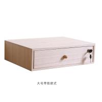 ราคา เดสก์ท็อปสำนักงานพร้อมที่ล็อคกล่องเก็บของแบบลิ้นชักไม้แท้ขนาด A4ซองใส่เอกสารกล่องเก็บจอคอมพิวเตอร์ชั้นเพิ่มความสูง (19853564241)