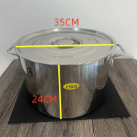 ราคา หม้อสตูว์ หม้อสต็อค หม้อสแตนเลส หม้อหุงต้ม หม้อต้ม หม้อ2หู รุ่นใหม่ หนา ทรงเตี้ย เบอร์ 30 35 ซม (21676443084)