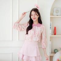 ราคา 01 309 Sweet Sakura Pink Blouse 6 ไซส์ Morningkiss Shop (21746410988)