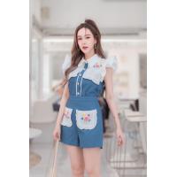 ราคา เซต2ชิ้น ขาสั้นปักดอก ทรงน่ารัก งานป้ายQueen luxuly N443 (21465336858)