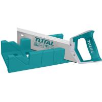 ราคา Total เลื่อยปังตอ พร้อมถาดองศา ขนาด 12 นิ้ว รุ่น THT59121 THT59126 Mitre Box And Back Saw Set (16407399163)