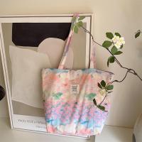 ราคา กระเป๋าผ้าลายดอกไม้เล็กๆสำหรับฤดูร้อนกระเป๋าผ้าใบลายดอกกุหลาบความจุใหญ่กระเป๋าชายหาดกระเป๋าช้อปปิ้งกระเป๋าสะพายไหล่ข้างเดียว (21697103248)