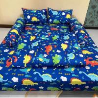 ราคา ผ้าห่ม ผ้าปูที่นอน ลายไดโนเสาร์ มินิมอล ขนาด 3 5 6 ฟุต เนื้อผ้าคอตตอน 100 หนานุ่มนอนสบาย (19314730812)