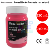 ราคา Renaissance สีอะคริลิคสะท้อนแสง 120ml 240ml กันน้ำ ทนแดด Fluorescent Acrylic สีอะครลิค สะท้อนแสง เรนาซองซ์ neon นีออน (14477820968)