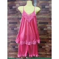 ราคา 94 ชุดนอนผ้าแพรเนื้อผ้าใส่สบาย สายสามารถปรับได้ค่ะ (18574921216)