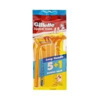 ราคา Gillette Super Thin II ยิลเลตต์ ด้าม มีด โกน หนวด ด้ามเหลือง 5 1 ด้าม ห่อ 1 ห่อ 5 ด้ามฟรี 1 ด้าม ราคา ต่อห่อ (21128770200)