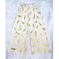 ราคา กางเกงขายาวลายปีกนก ผ้าริ้วใส่นิ่มสบาย (21432278059)