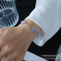 ราคา TOP Version sBvlgari VC A สร้อยข้อมือห้าดอกหญ้าใบผู้หญิงโรสโกลด์เพชรสองด้านสีขาวเบริลคาร์เนเลียน (20883410272)