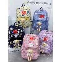 ราคา กระเป๋าเป้สะพายหลัง สไตล์เกาหลีขนาด16 ผ้าแคนวาส ลายน่ารัก พร้อมส่ง (19846090149)