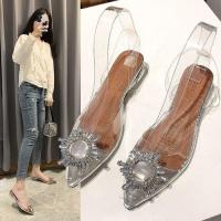 ราคา ? ? ? ? ? ? ? ? ? ? ? ? รองเท้าคัชชูรัดส้น สีใส ทรงหัวแหลม ประดับคริสตัลเพชร (18276952414)