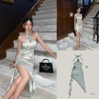 ราคา LINDA BRAND LD155 ชุดเดรสสีเขียวมิ้นท์ผ้าซาติน (21683977245)
