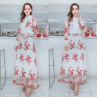 ราคา ป้าย Ananya เดรสยาวแขนยาวงานปักลายดอกไม้สวยๆ (21087595474)