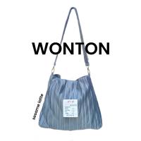 ราคา Wyllabrand กระเป๋าผ้าพลีท Sesame latte Wonton (21761048825)