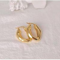 ราคา 18K gold plated earrings V ต่างหูห่วง ต่างหูแฟชัน ต่างหูมินิมอล ต่างหูทอง 18K V (20384306733)