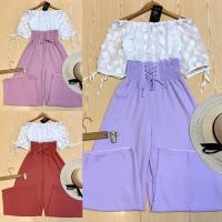 ราคา จั้มสูทกางเกงเปิดไหล่ เสื้อลูกไม้แขนโบเอวสม็อก ทรงสวยๆมาแล้วจ้า (16082182969)