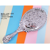 ราคา กระจกแต่งหน้าทรงกลมสไตล์เกาหลี GS justin Minghao กระจกแต่งหน้าแบบพกพามือจับประณีตกระจกเจ้าหญิงแนววินเทจ (7954870495)