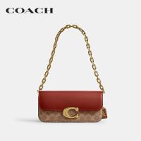 ราคา COACH กระเป๋าสะพายไหล่ผู้หญิงรุ่น Idol Bag 23 In Signature Canvas With Snakeskin Detail สีครีม CP131 B4NQ4 (21569861635)