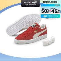 ราคา PUMA SPORT CLASSICS รองเท้ากีฬา Suede Classic XXI Trainers สีแดง FTW 37491502 (16342135780)