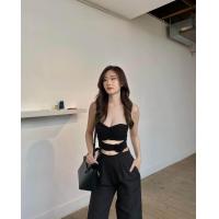 ราคา Chloë Black top Long pant เสื้อเกาะอกกับกางเกงขายาว CO LONGPANT (21267336538)
