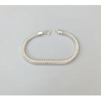 ราคา สร้อยข้อมือลายดอกโปร่งแบนเงินแท้925 เครื่องประดับเงินแท้ สร้อยข้อมือ สร้อยเงินแท้ (19051174653)