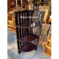 ราคา ชั้นเข้ามุม ไม้สักแท้ พร้อมส่ง ชั้นวางของ ชั้นหนังสือ ตู้โชว์ ชั้นวางแบบเข้ามุม (19608977849)