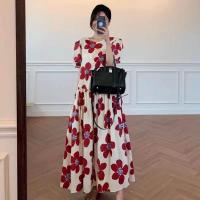 ราคา ชุดเดรสยาวลายดอกสีแดงสวยมาก (21733837230)