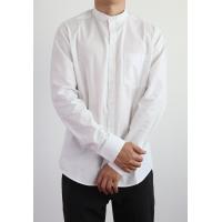 ราคา เสื้อเชิ้ตคอจีนแขนยาวสีขาว ผ้า Oxford มีไซส์ใหญ่ M 5XL (6572590963)