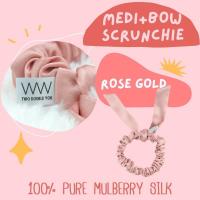 ราคา ยางรัดผมผ้าไหม mulberry แท้ pure mulberry silk scrunchie รับประกันยางยืดย้วยยาก (19242778651)