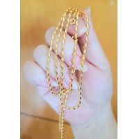 ราคา สร้อยคอลายไข่มุก14 1 18 1 พิมพ์นำเข้าอิตาลี ทองเหมือนจริง (20924067071)