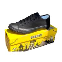 ราคา GOLDCITY รุ่น 1207 รองเท้าผ้าใบผูกเชือกทรงคอนเวิร์ส SIZE 37 45 สีครีม ดำ เทา ใส่เรียนมหาลัยใส่เรียนอาชีวะ ใส่ในโรงงาน (20664484243)