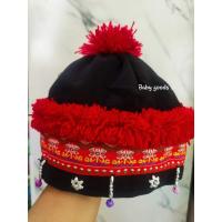 ราคา หมวกผ้าฝ้ายหมวกชาวเขาสีดำพื้นแต่งไหมพรมแดงผู้ใหญ่ส่งด่วน (19961512430)