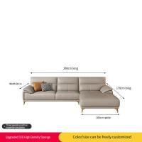 ราคา AUGA โซฟาหนังแท้ ทันสมัย Genuine Leather Sofa 4 seate Modern Luxury for Living room (21262803094)