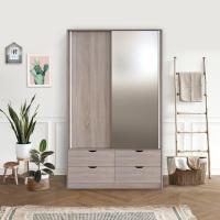 ราคา SB Design Square KONCEPT FURNITURE ตู้เสื้อผ้าบานเลื่อน รุ่น Herrano สีไม้อ่อน 120 x 60 x 200 ซม (21406939007)