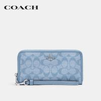 ราคา COACH กระเป๋าสตางค์ผู้หญิงรุ่น Long Zip Around Wallet In Signature Chambray CH369 SVM6A สีหลากสี (21506855644)