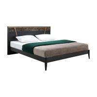ราคา INDEX LIVING MALL เตียงนอน รุ่นอริสโต พื้นเตียงทึบ ขนาด 6 ฟุต สีดำ หินอ่อน (21616858678)