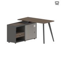 ราคา Work Station Office Desk โต๊ะทำงานพร้อมตู้เก็บของด้านข้างแบบตัวแอล รุ่น Colos (21526450814)