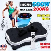 ราคา Exercise Fitness Slim Vibration Machine 500W 200KG 441LBS Trainer Plate Platform Body Shaper Remote Control with Resistance (19323354267)