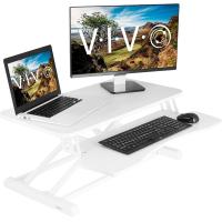ราคา Standing 32 inch Desk Converter Height Adjustable Riser Sit to Stand Dual Monitor and Laptop Workstation with Wide Keyboard Tray (8157944755)