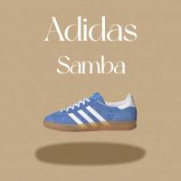 ราคา กล่องเดิม adidas originals Gazelle Samba เป็นแฟชั่น สะดวกสบาย รองเท้าหญิง forum low รองเท้าลำลอง รองเท้าเดิน รองเท้าผู้ชาย สีฟ้า (21672307152)