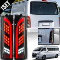 ราคา ไฟท้ายแต่ง LED รถตู้ ลาย VALENTI รุ่น โตโยต้า ไฮเอช คอมมิวเตอร์ TOYOTA HIACE COMMUTER KDH200 ปี 2005 2018 สีสโม๊ค 1 คู่ รวมชุดหลอดไฟ และสายไฟ (16829600574)