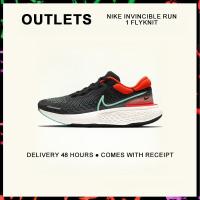 ราคา กล่องที่สมบูรณ์ Nike Invincible Run 1 Flyknit Black Red Running Shoes CT2228 002 รับประกัน 1 ปี (21612116355)
