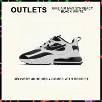 ราคา กล่องที่สมบูรณ์ Nike Air Max 270 React Black White Running Shoes CT1646 100 รับประกัน 1 ปี (21611647202)