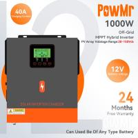 ราคา PowMr 1KW 12V ไฮบริดอินเวอร์เตอร์ 230Vac PV เริ่มแรงดันไฟฟ้า 20Voc สร้างขึ้นใน 80A MPPT Solar Charge Controller 50 60Hz Auto Pure Sine Wave Inverter (21631305030)