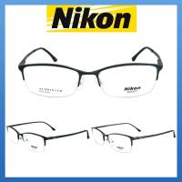 ราคา Nikon แว่นตารุ่น GF 552 กรอบเซาะร่อง Square ทรงสี่เหลี่ยม ขาสปริง วัสดุ สแตนเลส สตีล สำหรับตัดเลนส์ Gouging frame Eyeglass Spring legs Stainless Steel material Eyewear Top Glasses ทางร้านเรามีบริการรั