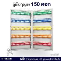 ราคา ตู้กุญแจ ตู้เก็บกุญแจ 150 ชุด พร้อมป้ายพวงกุญแจ รุ่น 8707 สีขาว ตู้กุญแจติดผนัง ตู้กุญแจเหล็ก ตู้แขวนกุญแจ ตู้ห้อยกุญแจ กล่องกุญแจ JIELISI (1759628876)